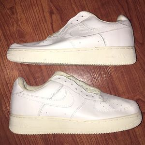 Nike Air Force 1 White Leather Sneakers